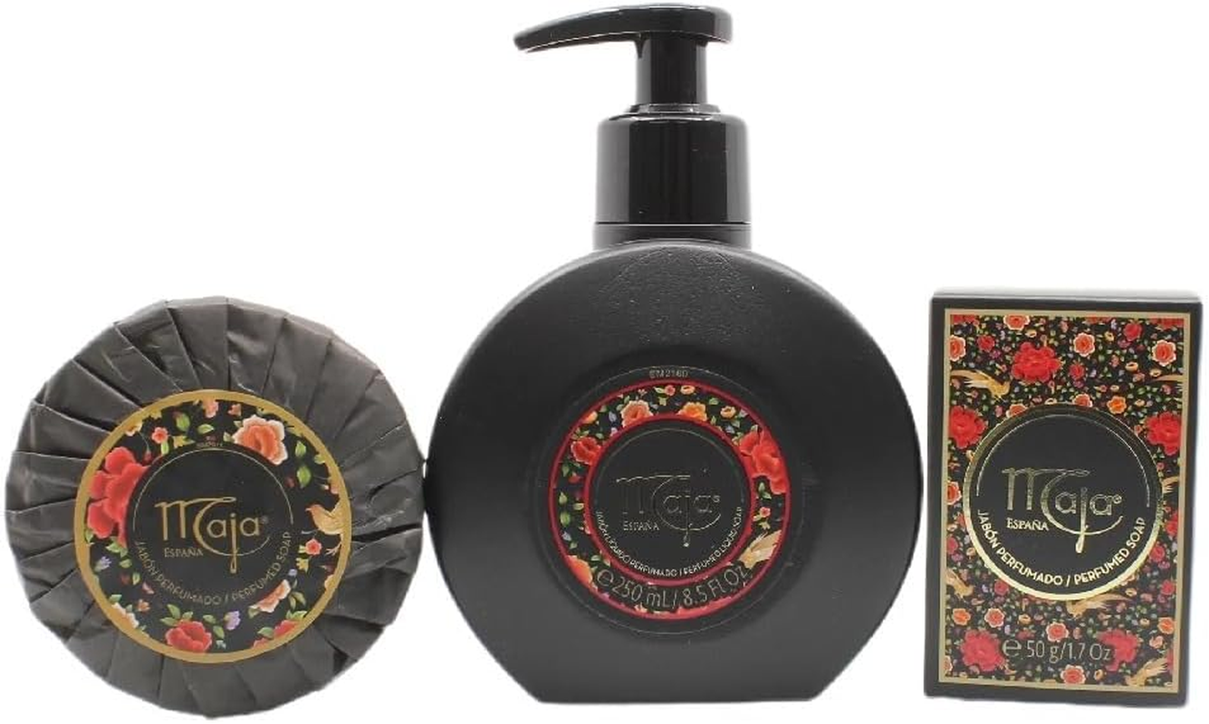 Maja Perfumed Soap Trio Set 250Ml Liquid Soap, 100G round Soap, 50G Hand Soap