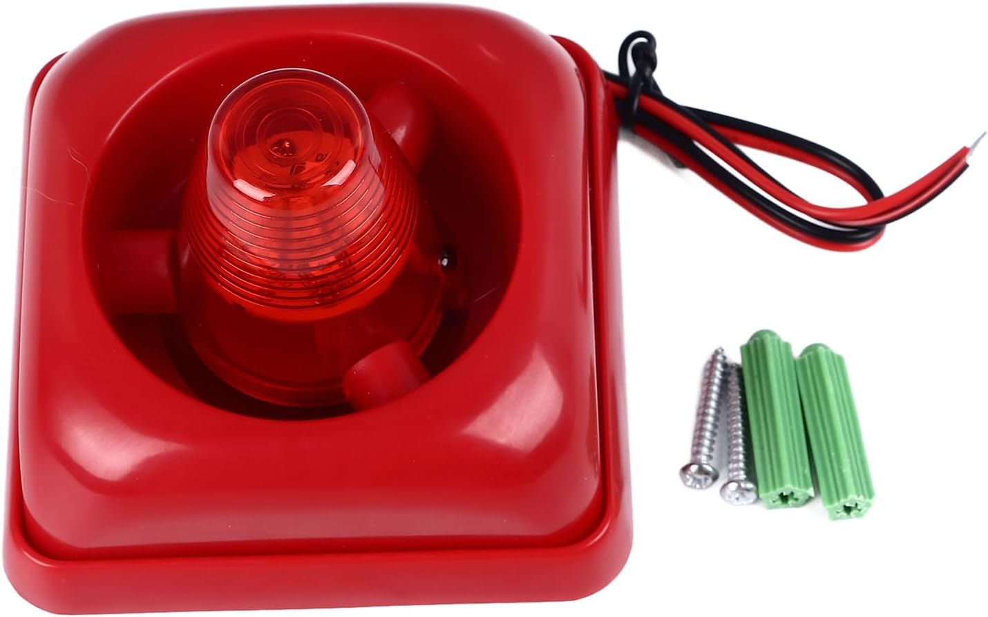 115DB Ultra Fire Sound Light Alarm, Red Flashing Lights Fire Strobe Siren with Enhanced Visibility, Sound Alarm Security System Sensor for Industrial Safety image number 6
