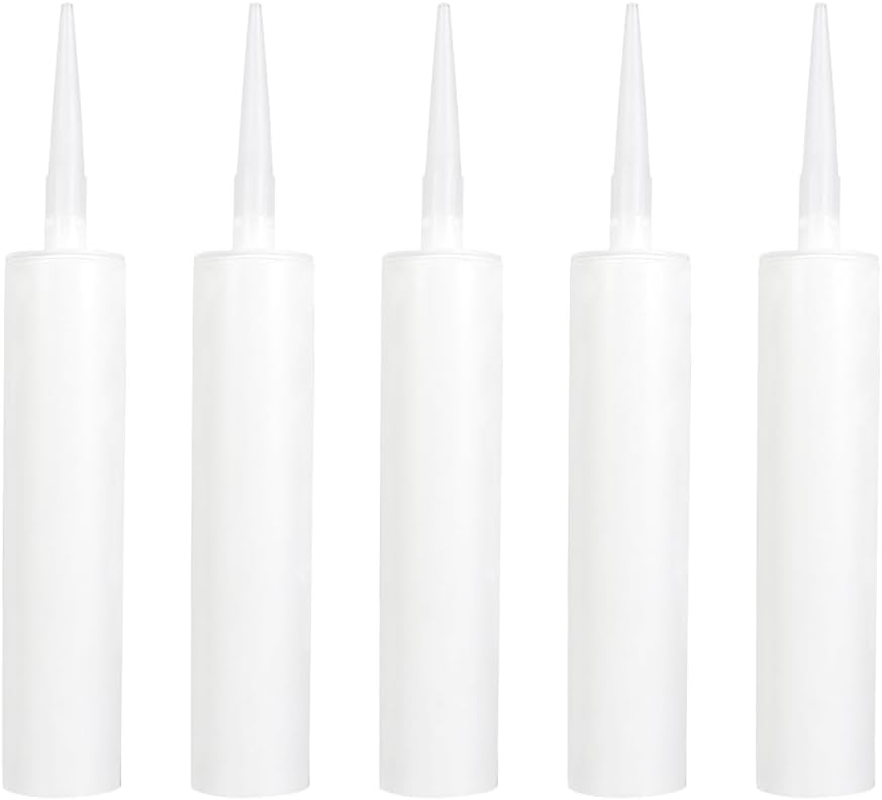 Operitacx 5 Pack Empty Caulk Tubes with Plunger Caps Refillable Sealant Tubes for Home Improvement Tile Grouting Leak Repair with Adjustable Flow Tip image number 6