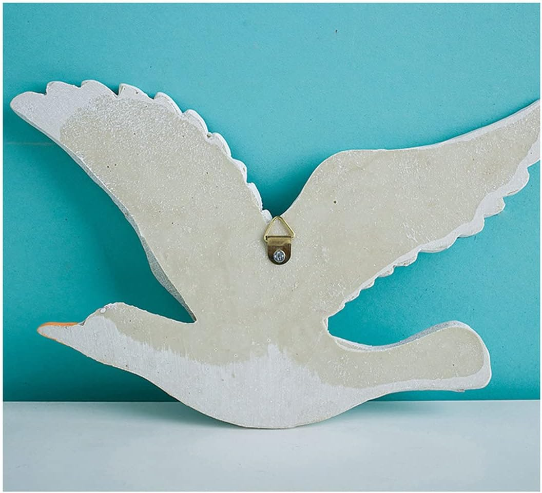 Seahug Coastal Seagulls Wall Decor-3Pcs Resin Nautical Nordic Birds Beach Relax Mediterranean Theme Ornaments-Cute Livingroom/Bedroom/Cafe/Bar/Hotel Hanging Home Wall Art Decoration