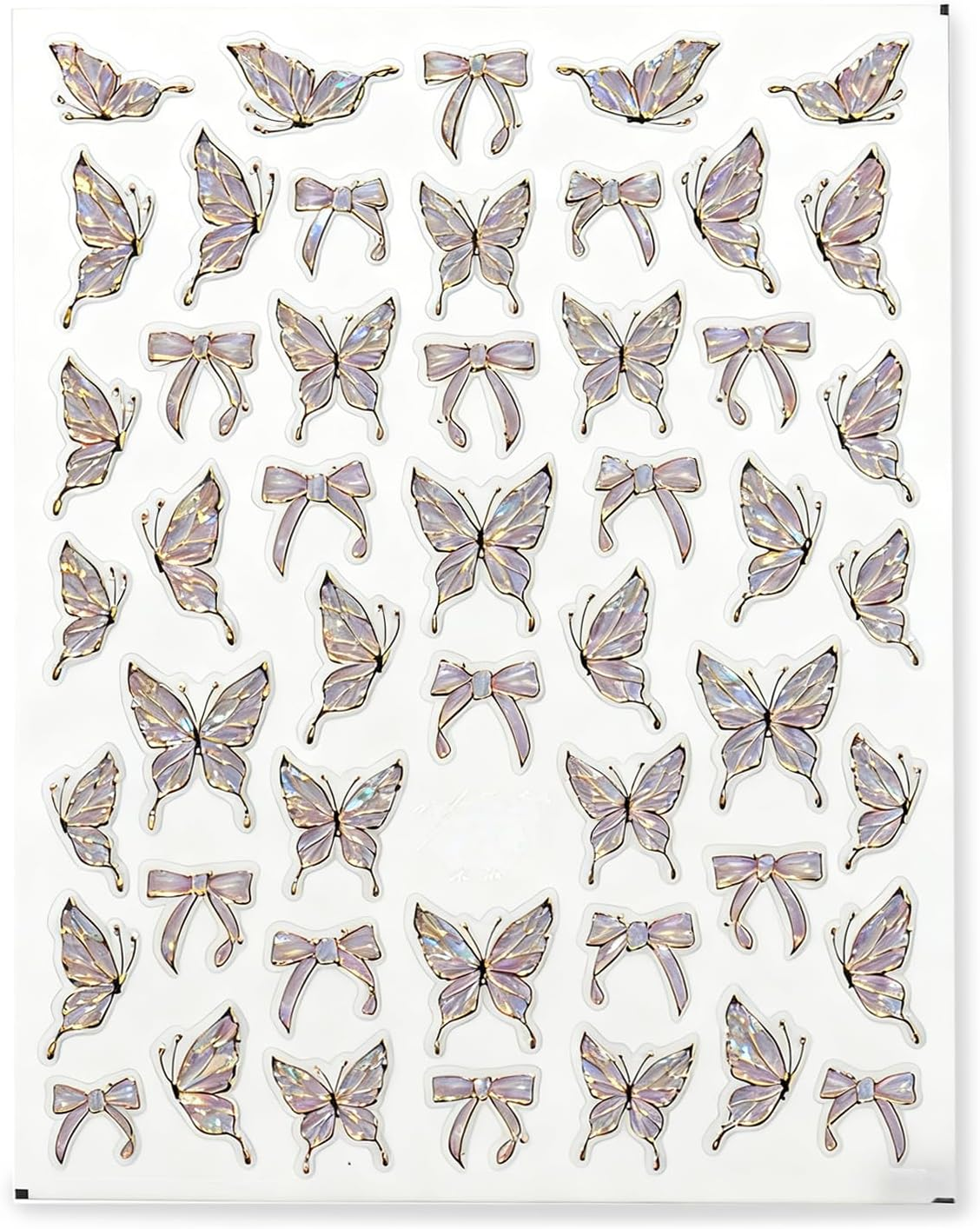 Jeyzuroa Nail Stickers for Nail Art, 5D Embossed Angel Nail Stickers Decals, Jelly Butterfly Manicure Accessories for Women Girls DIY Nail Art Decorations Supplies image number 4