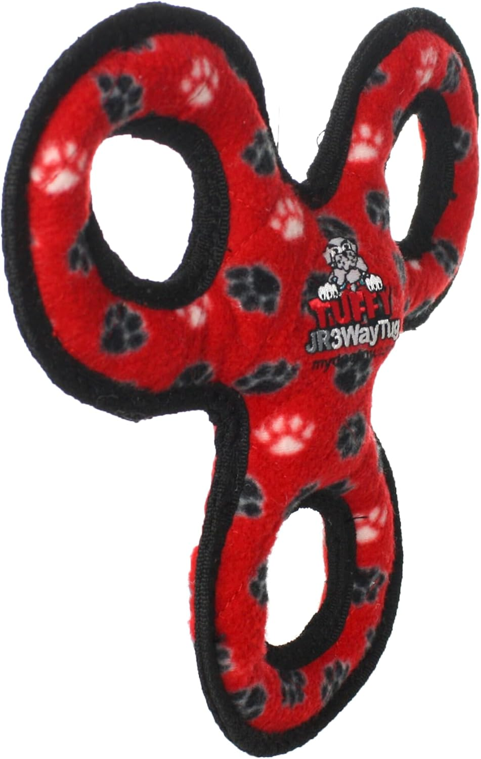 Tuffy Interactive Play Dog Squeaker Toy, Red