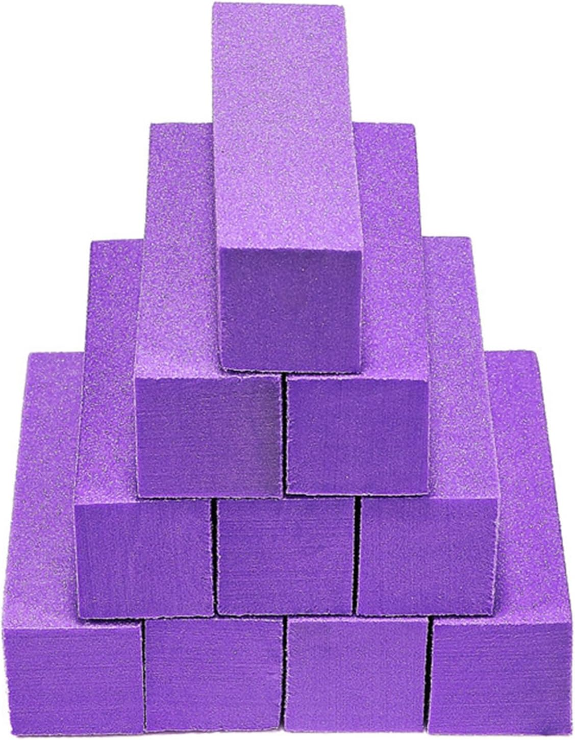 Rulbelok 4-Sided Nail File Blocks Sponge Nails Polish Sanding Buffer Strips 10Pcs Professional Nail Buffers Nail Grooming Tools