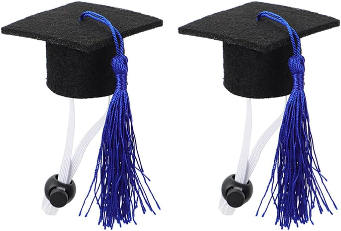 2Pcs Set Elastic Doctorial Hat Cap and Gown 2023 Party Supplies Cat Graduation Costume Miniature Dogs Doctoral Hats Cat Hat Doll Party Dog Clothing B04 Shawl Felt Cloth Chic