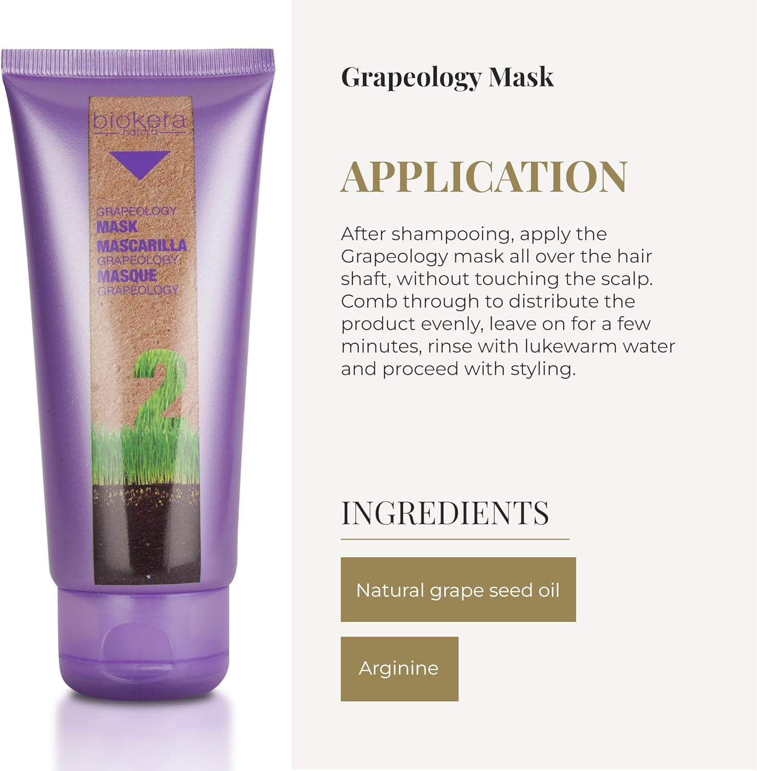 Repairing Hair Repair Mask Biokera Grapeology Salerm (200Ml) image number 5