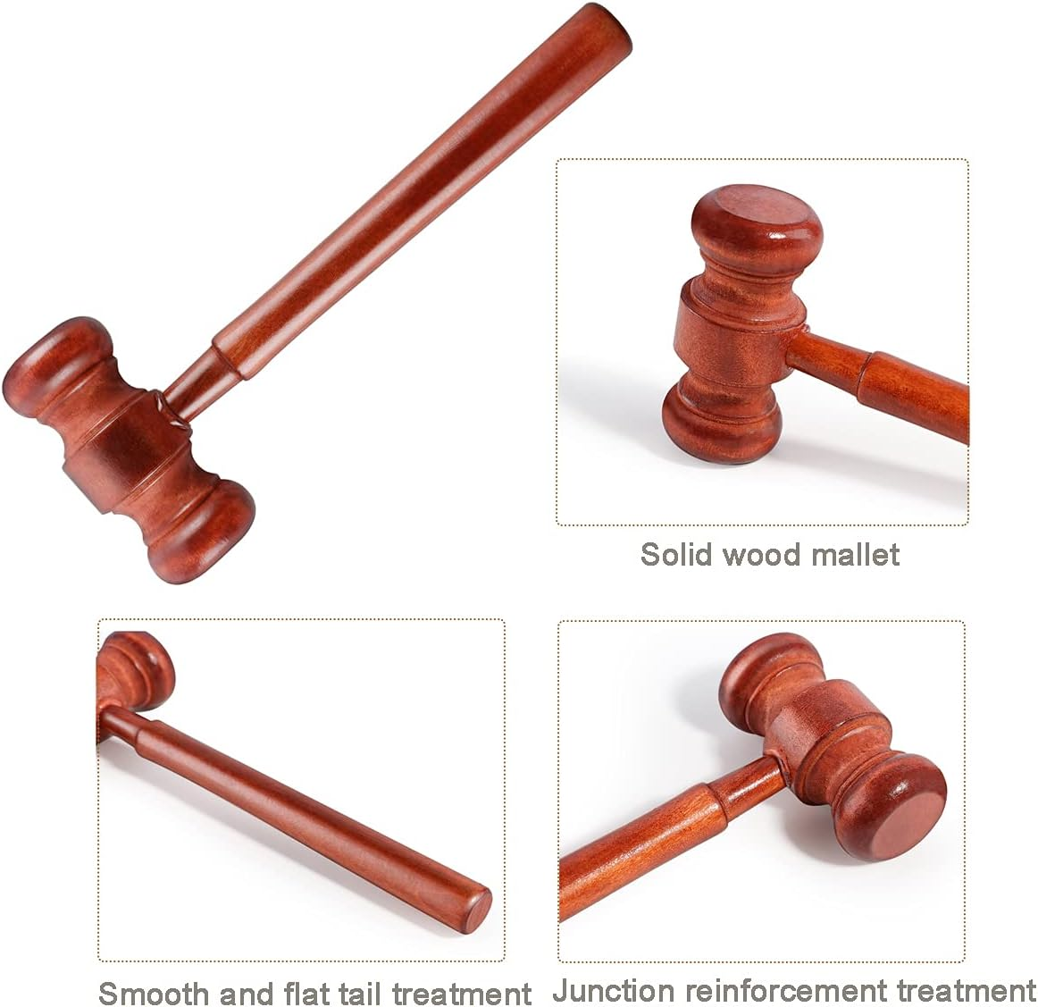 Halloween Judge Costume Accessory Lace False Collar Judge Choker Blouse Collar plus Wooden Courtroom Gavel Hammer for Halloween Judge Cosplay Justice Costume Party Favors Props image number 6