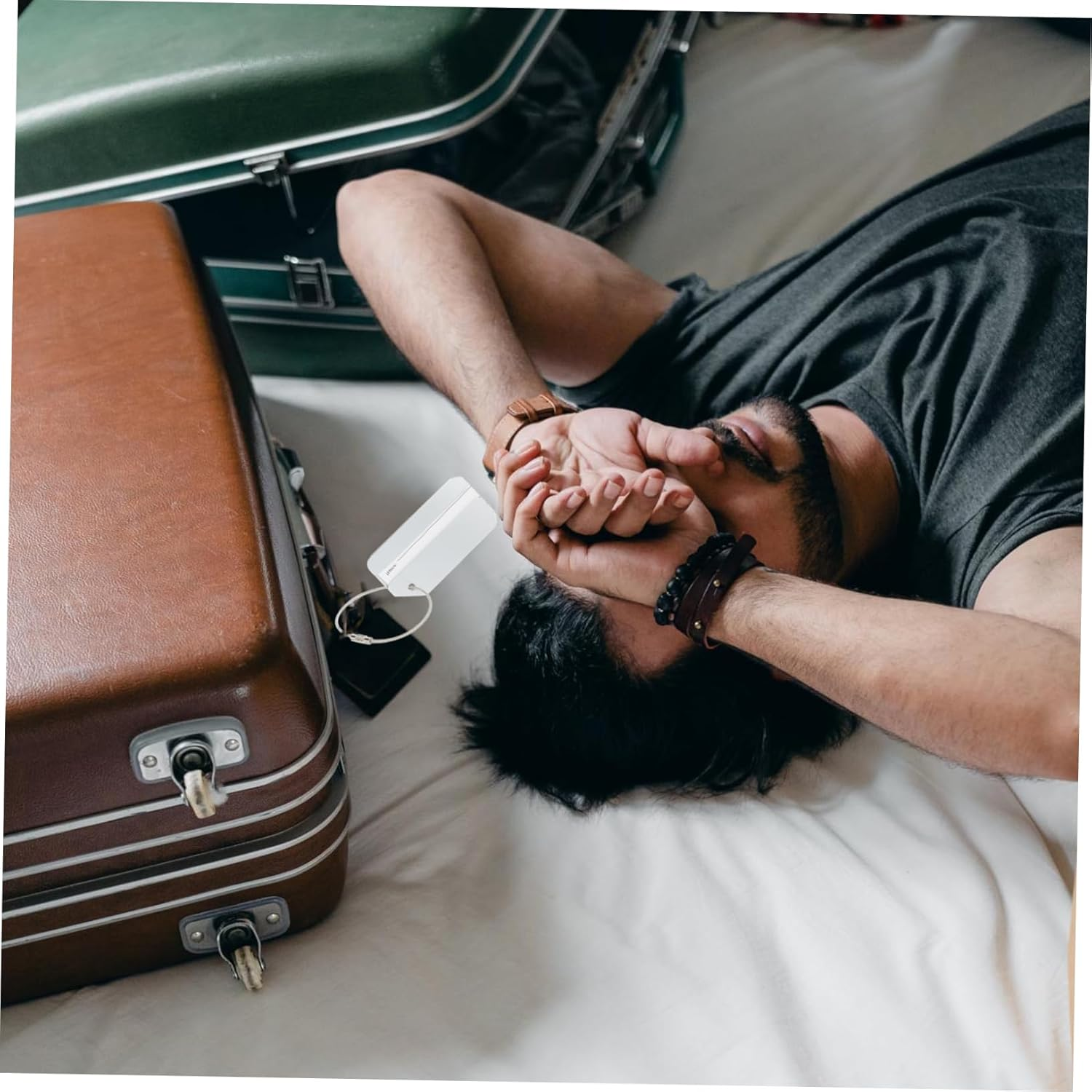 Didiseaon 6Pcs Luggage Tags Travel Id Hanging Tag Business Cards Holder for Checked Identifiers and Suitcase Boarding for Suitcase Travel and Label image number 4