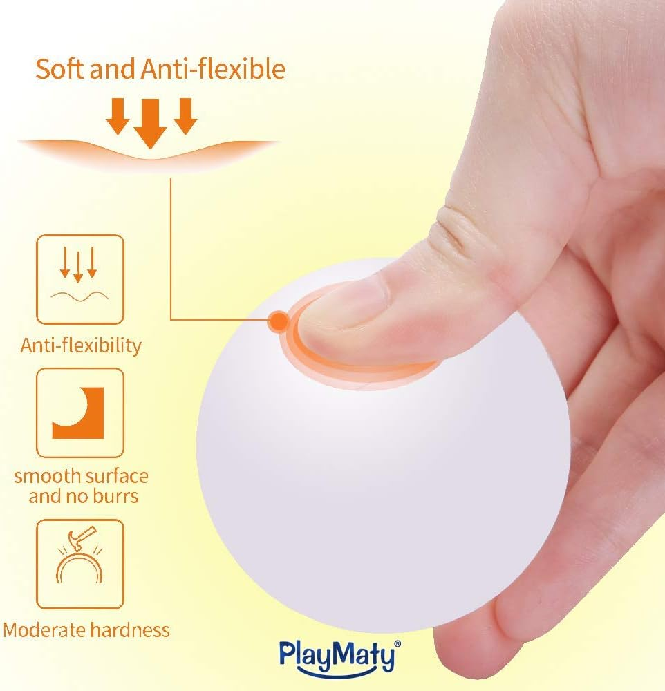 Playmaty 70 Pieces Colorful Pit Balls Phthalate Free BPA Free Plastic Ocean Balls Crush Proof Stress Balls for Kids Playhouse Pool Ball Pit Accessories 2.36 Inches (70 Balls-Pink) &hellip; image number 2