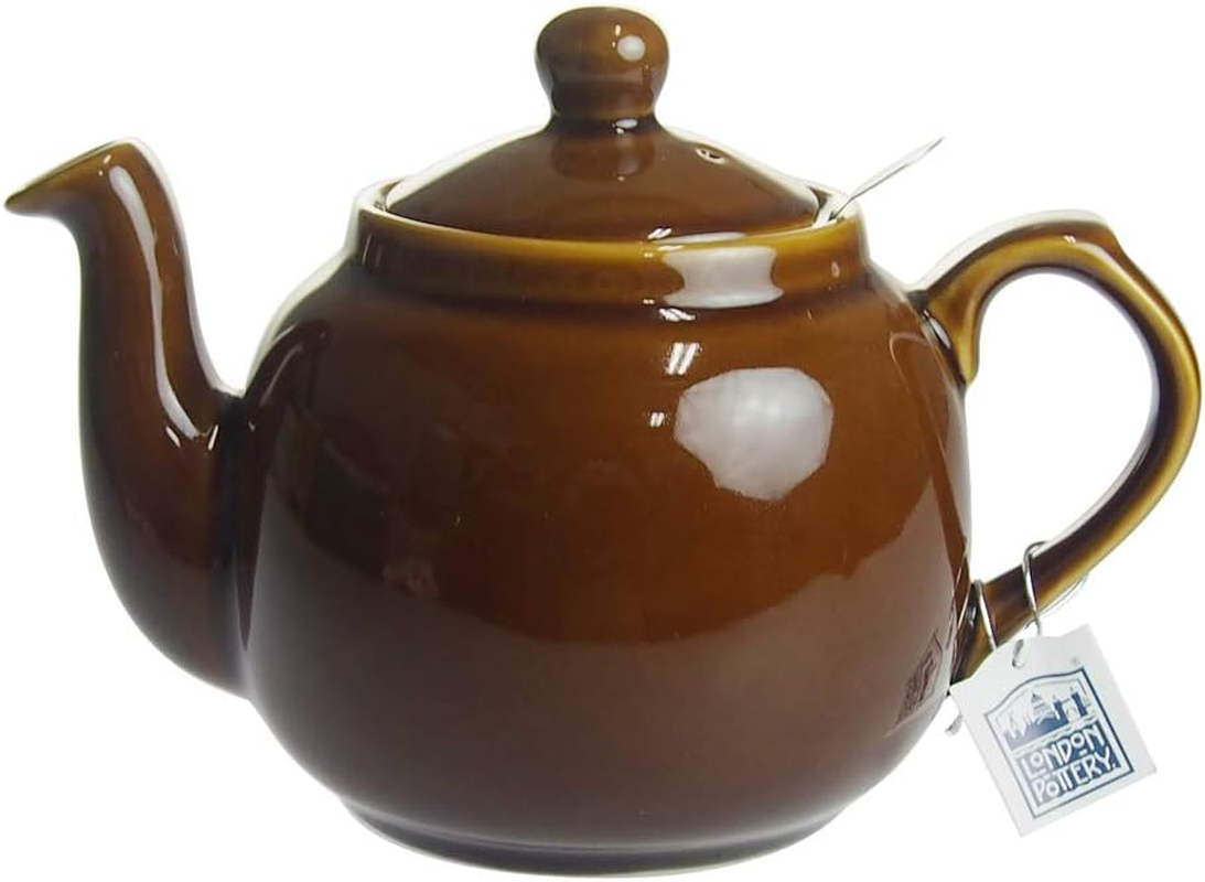 London Pottery Farmhouse Teapot for 4 Cups, Rockingham Brown image number 3