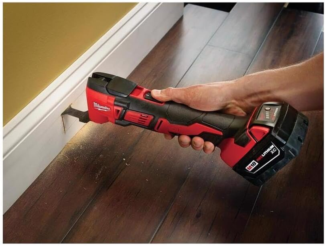 Milwaukee 2626-20 M18 18V Lithium Ion Cordless 18,000 OPM Orbiting Multi Tool with Woodcutting Blades and Sanding Pad with Sheets Included (Battery Not Included, Power Tool Only) image number 6