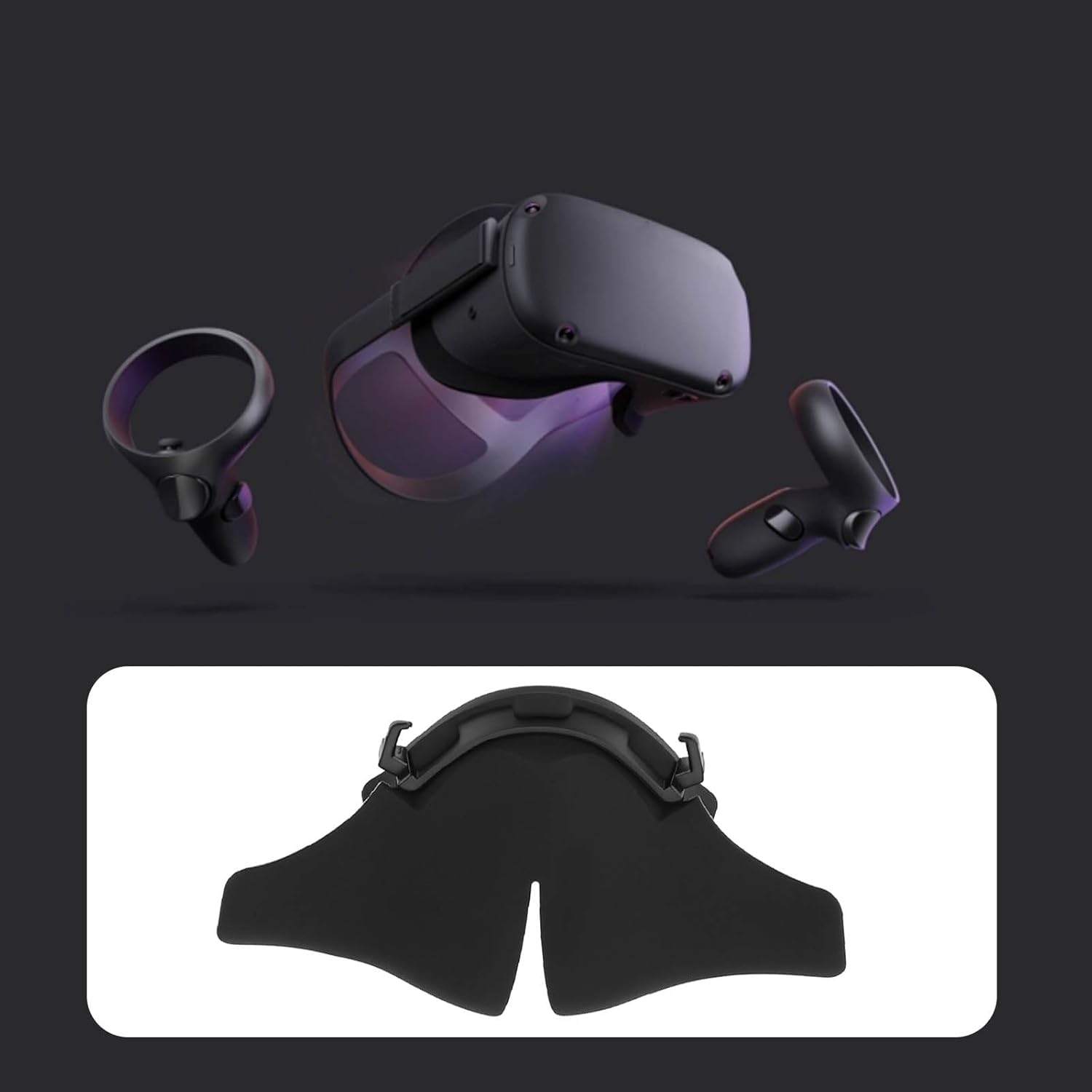 LT Easiyl 1Pc Anti-Leakage Nose Cover Silicone Light-Blocking Nose Pad Compatible with Meta Oculus Quest 3 VR Headset Upgrade Accessories image number 2