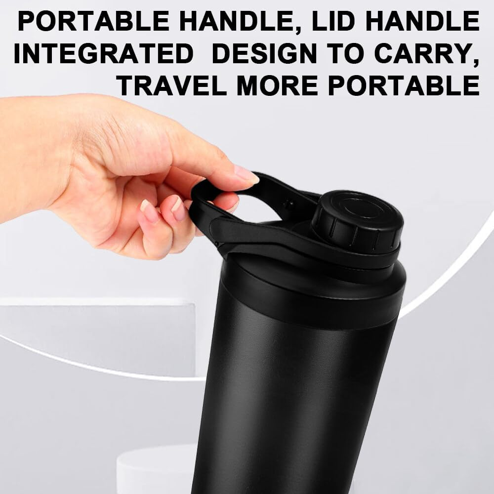 Protein Shaker Bottle 750Ml, Stainless Steel Insulated Protein Shaker and Water Bottle,With Noise Free,Bpa Free,Shaker for Protein Shakes, with Mixed Mesh,For Protein Shakes Gym Shaker image number 2