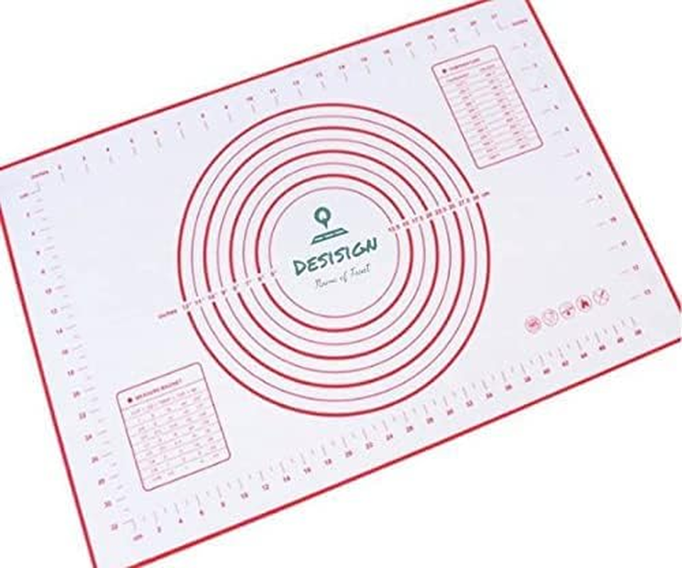 Baking MAT | Pastry | Fondant | Cake Tray | Pie Crust | Oven Liner | Rolling Dough | Bakeware Paper | Non-Stick Counter Top | Re-Useable Pizza Sheet | Food Grade Silicone | MAT image number 1