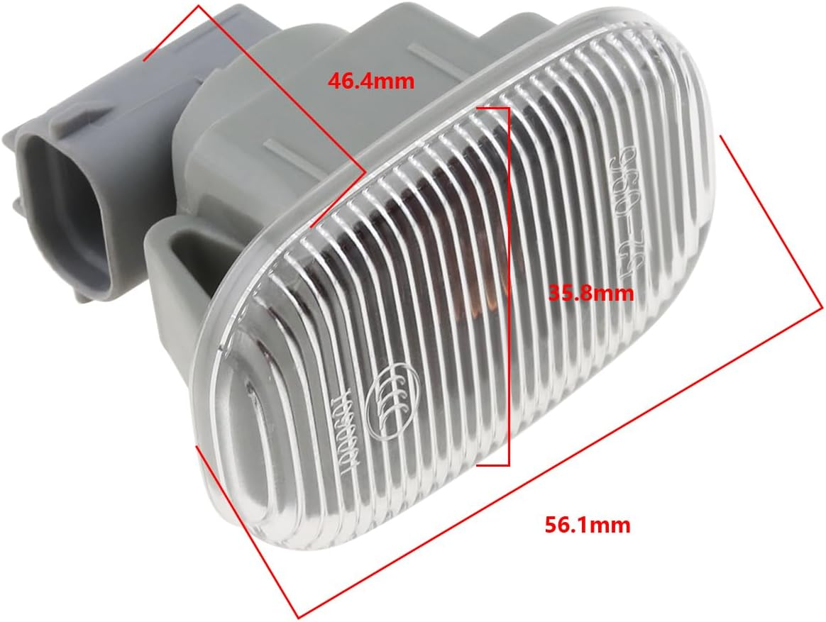 Emsea 2PCS Front Wing Side Indicator Turn Light Compatible with Toyota Corolla AVENSIS MR2 OE 81730-02022 81730-02023 81730-20220 56.1X35.8X46.4Mm Car Light image number 6