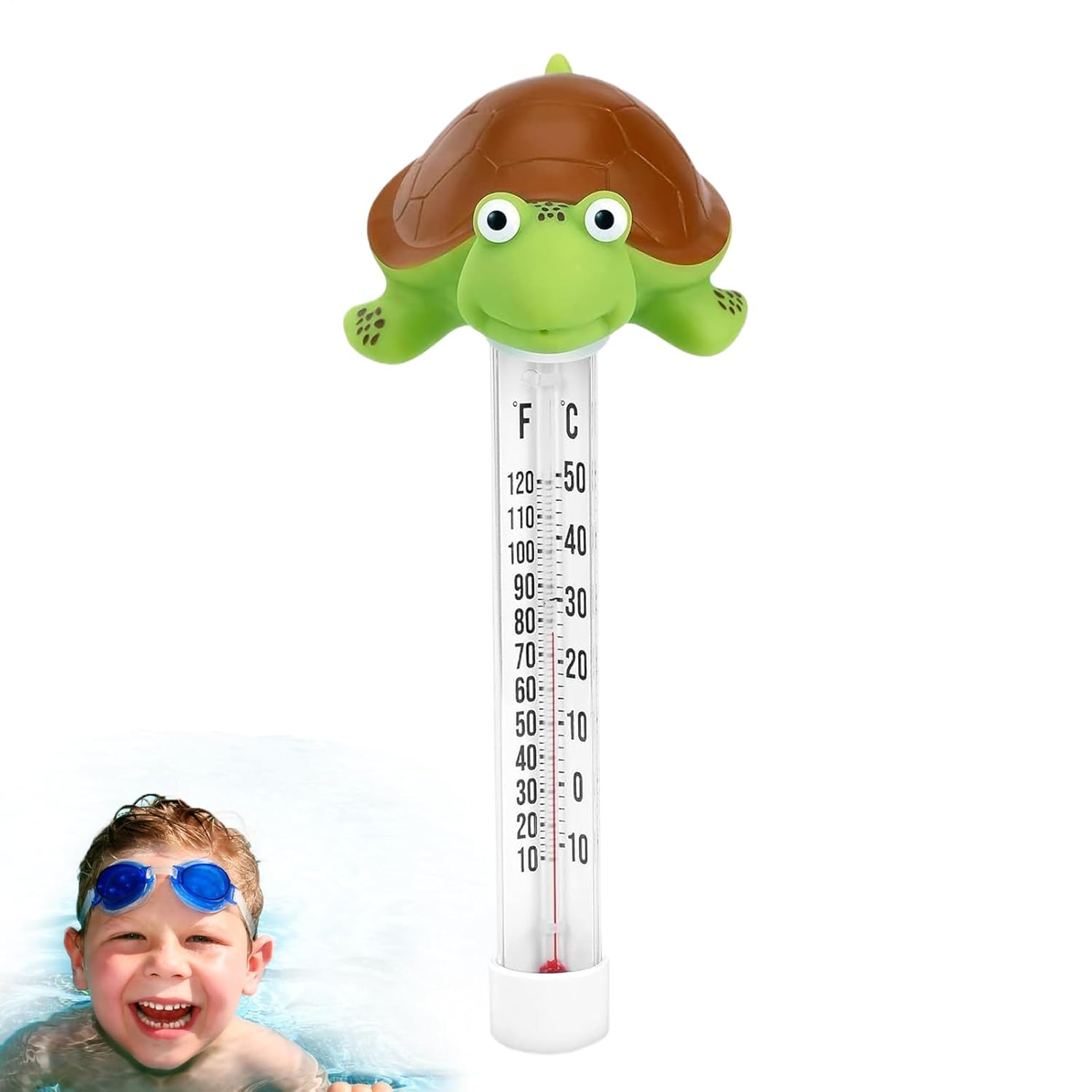 Floating Pool Temperature Gauge - Spa Temperature Gauge,Large Display Easy Read Sensor Animal Shape Monitor for Hot Tubs Spas Aquariums Outdoor Indoor