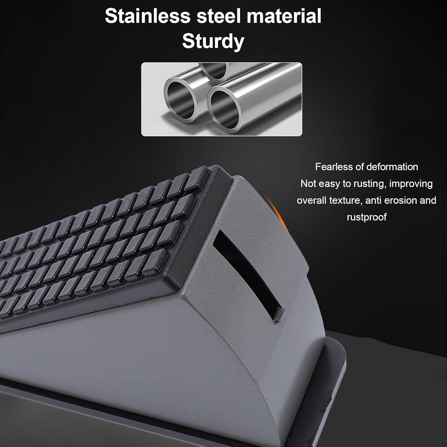 Heavy Duty Door Stopper, Large Door Stoppers for Bottom of Door, 3 in Tall Door Stop Wedges Suits Any Heavy Door, 20 to 60Mm Door Stop for Bedroom Living Room Kitchen Toilet image number 5