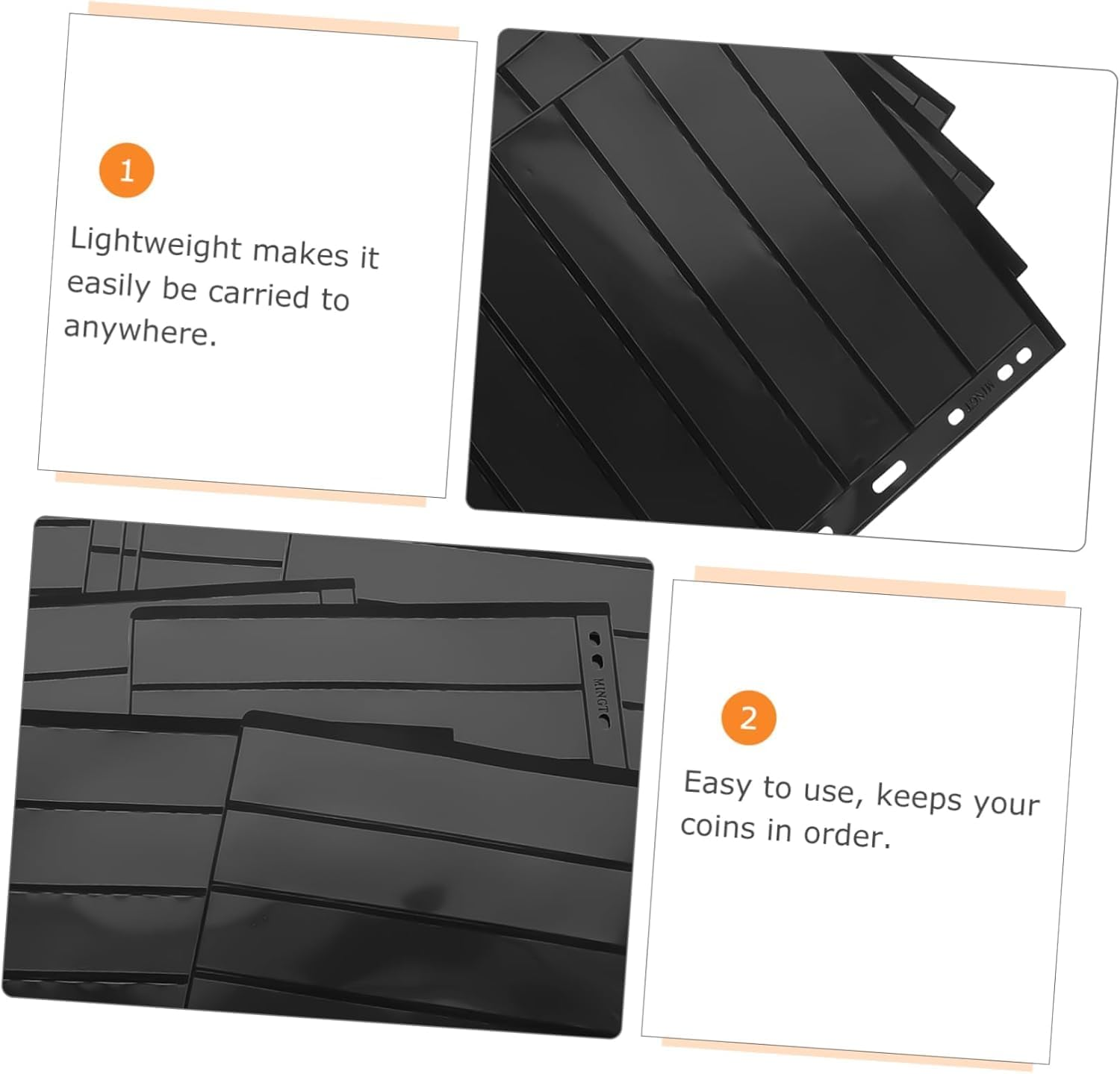 WADY 10 Sheets Stamp Stock Pages Stamp Storage Albums Coin Holder Standard Stamp Pages Stamp Collection Insert Coin Album Stamp Collection Albums Convenient Stamp Holder (Black) image number 5