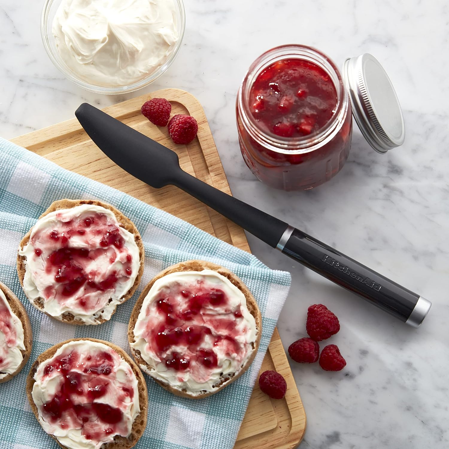 Kitchenaid Classic Jar Spatula, One Size, Black image number 1