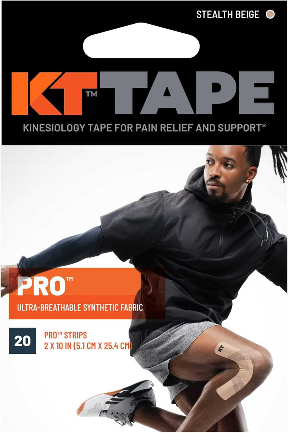 KT Tape, Pro Synthetic Kinesiology Athletic Tape, 10 Count, 10&rdquo; Precut Wide Strips image number 2