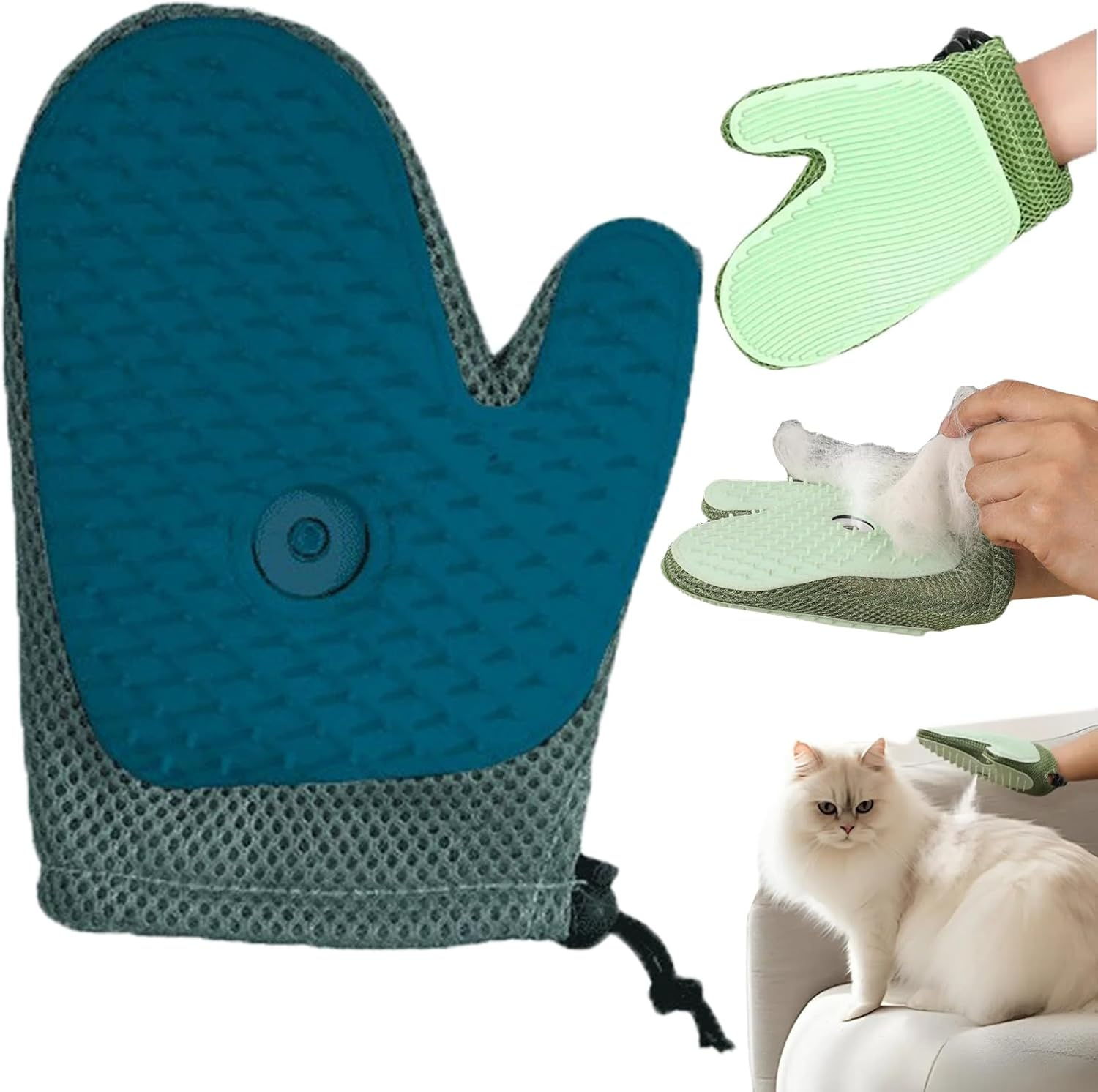 All-In-Ones Grooming Mist Glove for Pets, Celerys Pet Spray Cat Petting Gloves, 2 in 1 Grooming and Cleaning Mitt, Electrostatic Glove Pet Hair Remover, Built-In Nano Spray image number 6