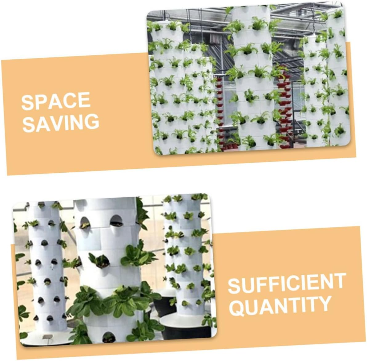 BESPORTBLE Hydroponic Column Tower for Indoor Garden Includes Cups for Plant Cultivation for Balcony Vegetable Growing Reusable Mesh Nursery Plant Cups and Sponge Supply image number 2