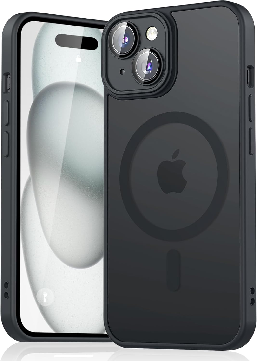 Magnetic Case for Iphone 15 Case, [Compatible with Magsafe] Drop Protection Skin-Friendly Shockproof Protective Translucent Matte Case Cover for Iphone 15