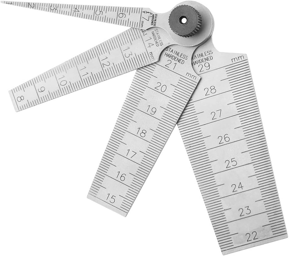 Taper Gage Set, Stainless Steel Welding Taper Feeler Rulers Hole Inspection Tool, Welding Test Ulnar for Measuring Gap Width Thickness image number 6