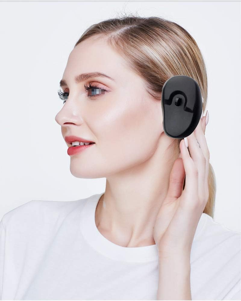 3 Pairs Reusable Soft Silicone Professional Ear Cover Earmuffs Protector Waterproof Hairdressing Ear Caps Beauty Tool for Hair Salon Hair Dyeing Baked Oil Etc image number 1