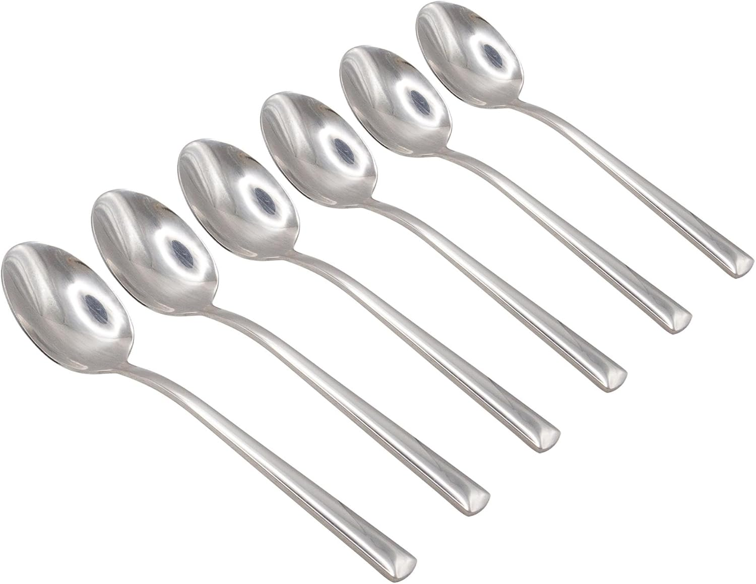 Argon Tableware Tondo Stainless Steel Teaspoons - 14Cm - Pack of 6 - Silver Tea Spoons High Polished Metal Dishwasher Safe 6-Piece Tea Coffee Sugar Cutlery Set image number 4