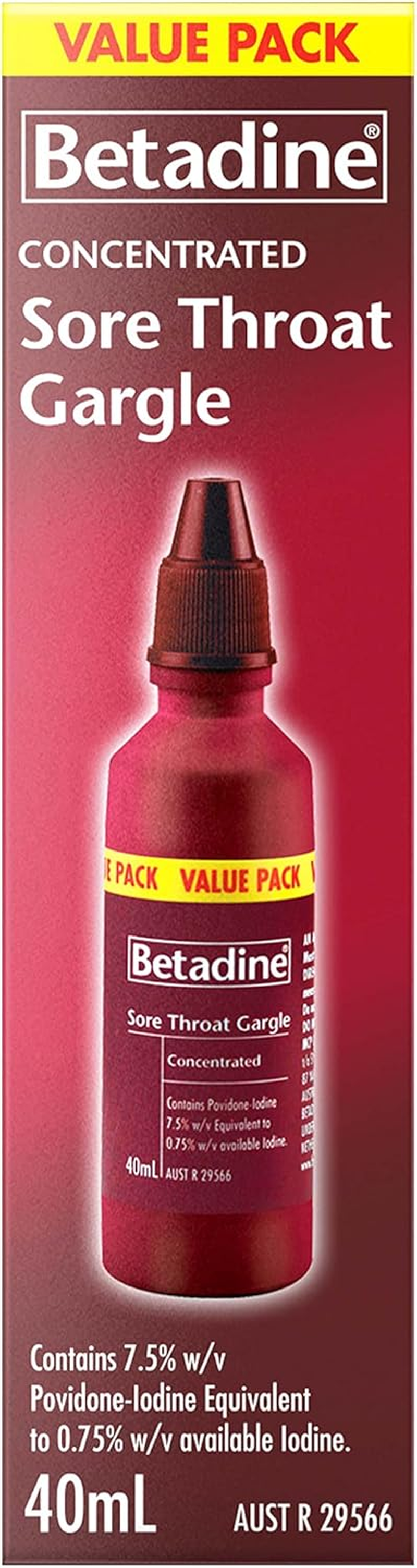 Betadine Sore Throat Gargle Concentrated - Kills Bacteria That May Cause a Sore Throat, 40ML image number 6