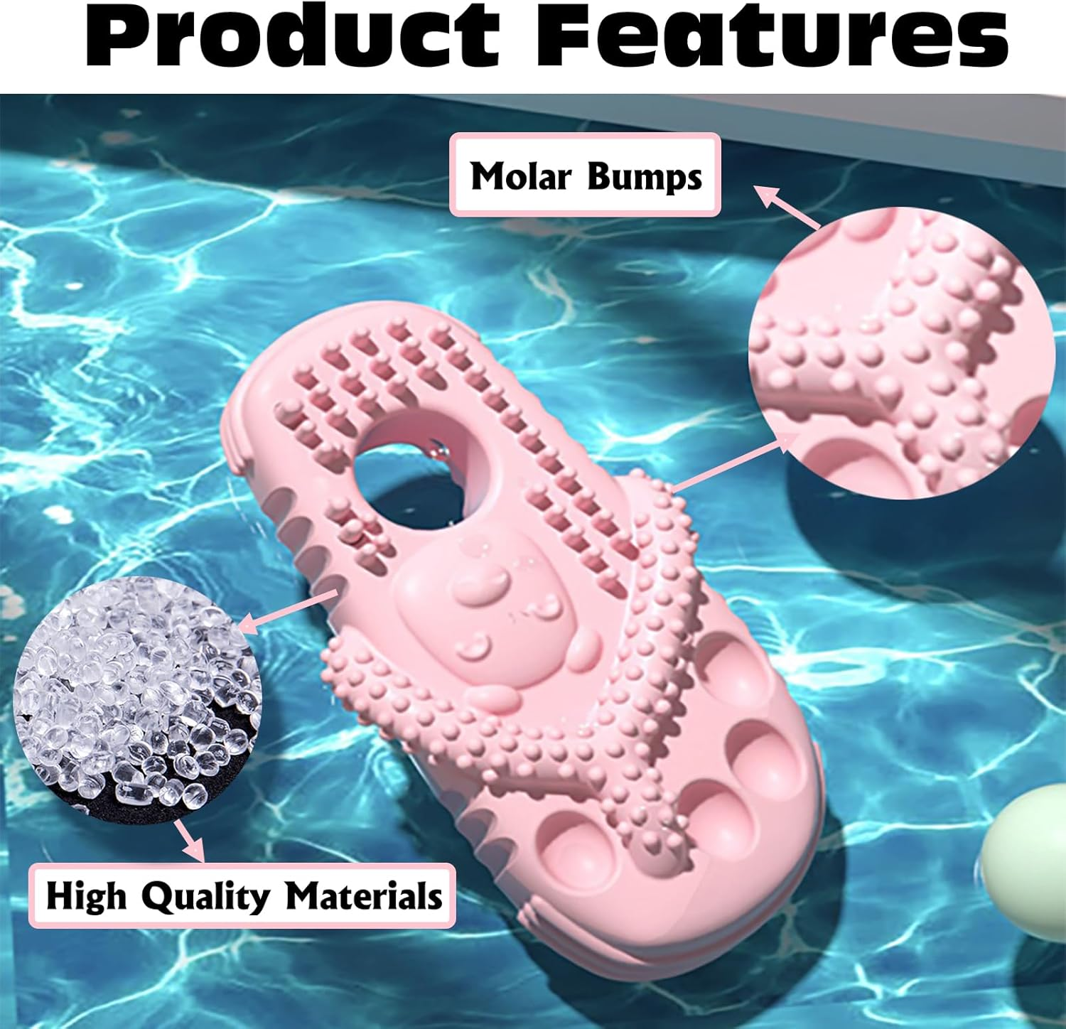 KASESSS Dog Chew Toys, Slipper Shaped Puppy Teething Toys, Interactive Dog Toys for Boredom Indestructible Dog Toys Rubber Puppy Chew Toys for Home and Outdoor Portable Tough Dog Toys