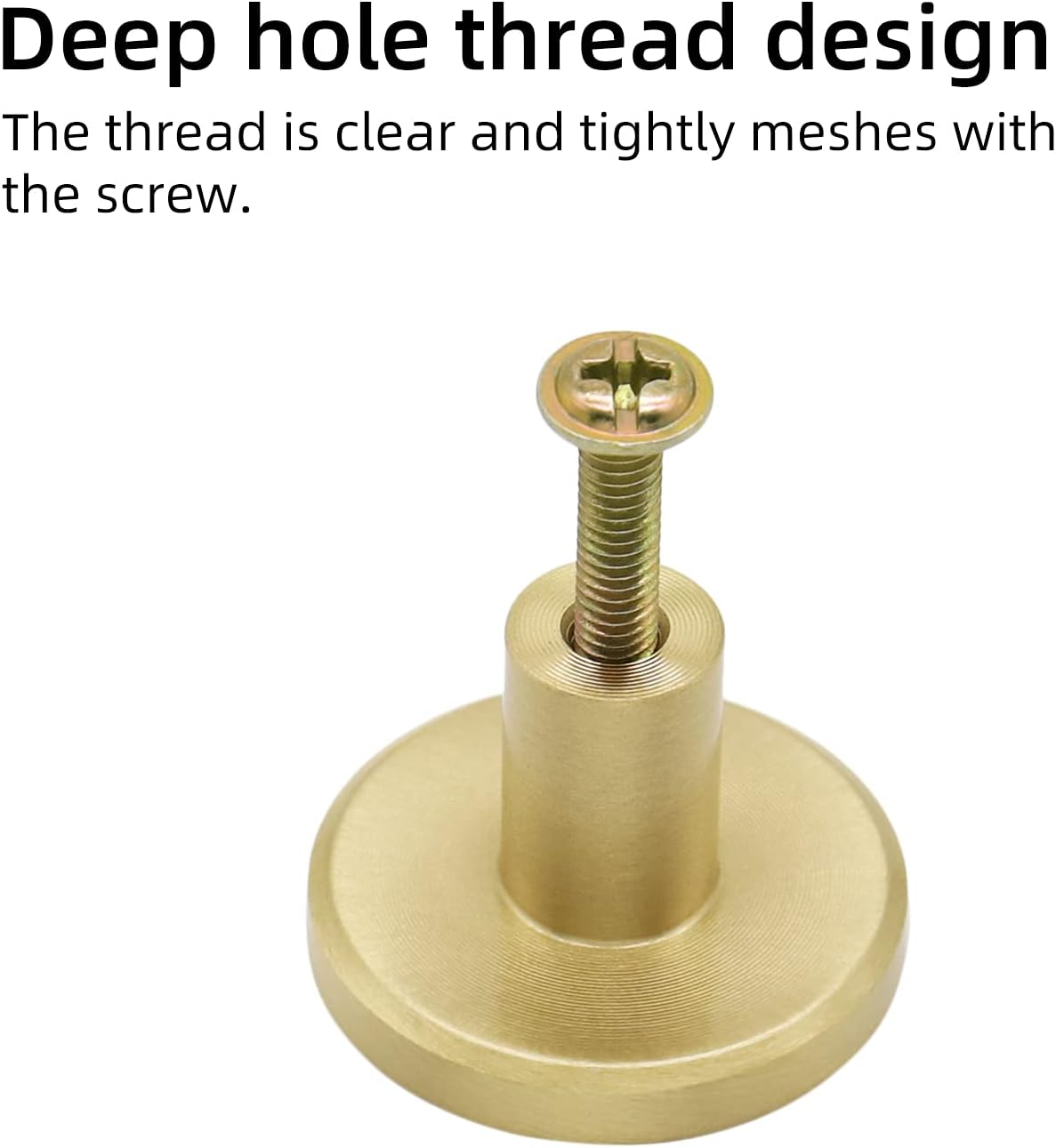 Cabinet Knobs Worthplanet 10 Pack 28 X20Mm Brushed Brass Cabinet Knobs Gold Drawer Knobs for Dresser Drawers Kitchen Bathroom Hardware Door Knobs W200020 (M) image number 4