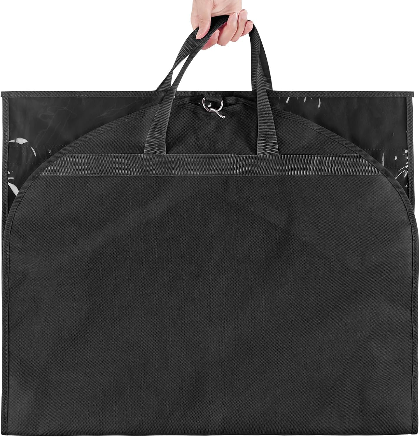 Costume Dance Garment Bag,40 Inch Dance Garment Bags with 4 Clear Zipper Pockets for Suits Dress Cover, Travel Storage & Competitions, Set of 2 (Black) image number 2