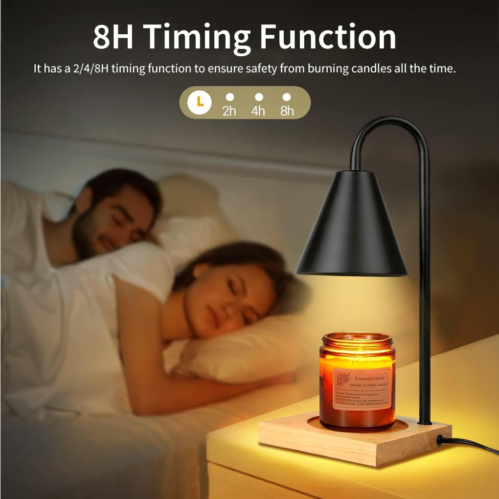 Candle Warmer Lamp Table Lamp with Timer Dimmabe for Scented Jar Candles with 2 Bulbs, Home Decor Products for Christmas Mothers Day Gift Birthday Women & Mom Gifts image number 4