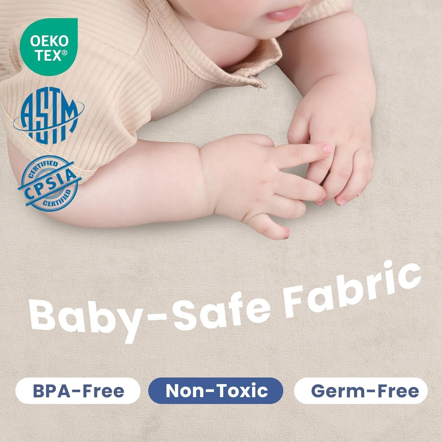 Baby Play Mat, Coral Velvet, 3Cm Memory Foam, Non-Slip Nursery Rug, Extra Large Floor Mat for Tummy Time, Crawling, Yoga, Tatami Style Living Room (1.5 * 2M) image number 2