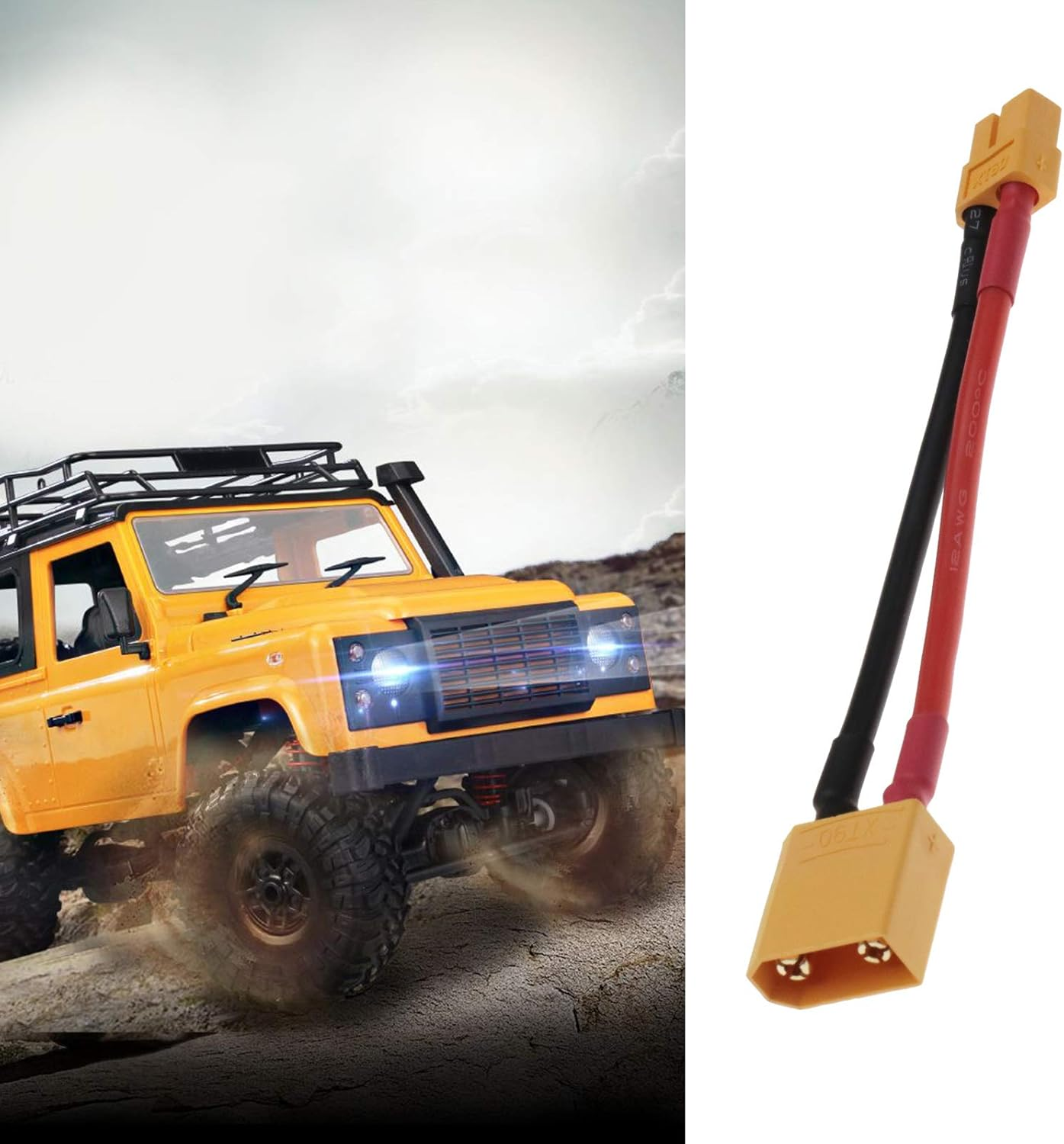 SING F LTD XT90 Male to XT60 Female Conversion Adapter Cable 10Cm/4Inch 12AWG Wire image number 4