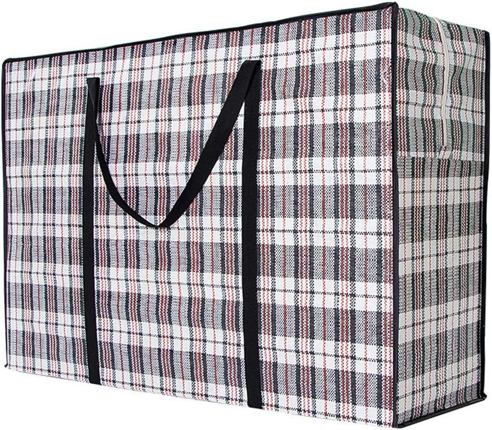 5 Pack Large Storage Laundry Bags Checkered Organizer Bag with Zipper and Handles for Comforters, Clothes, Bedding, Duvets image number 4