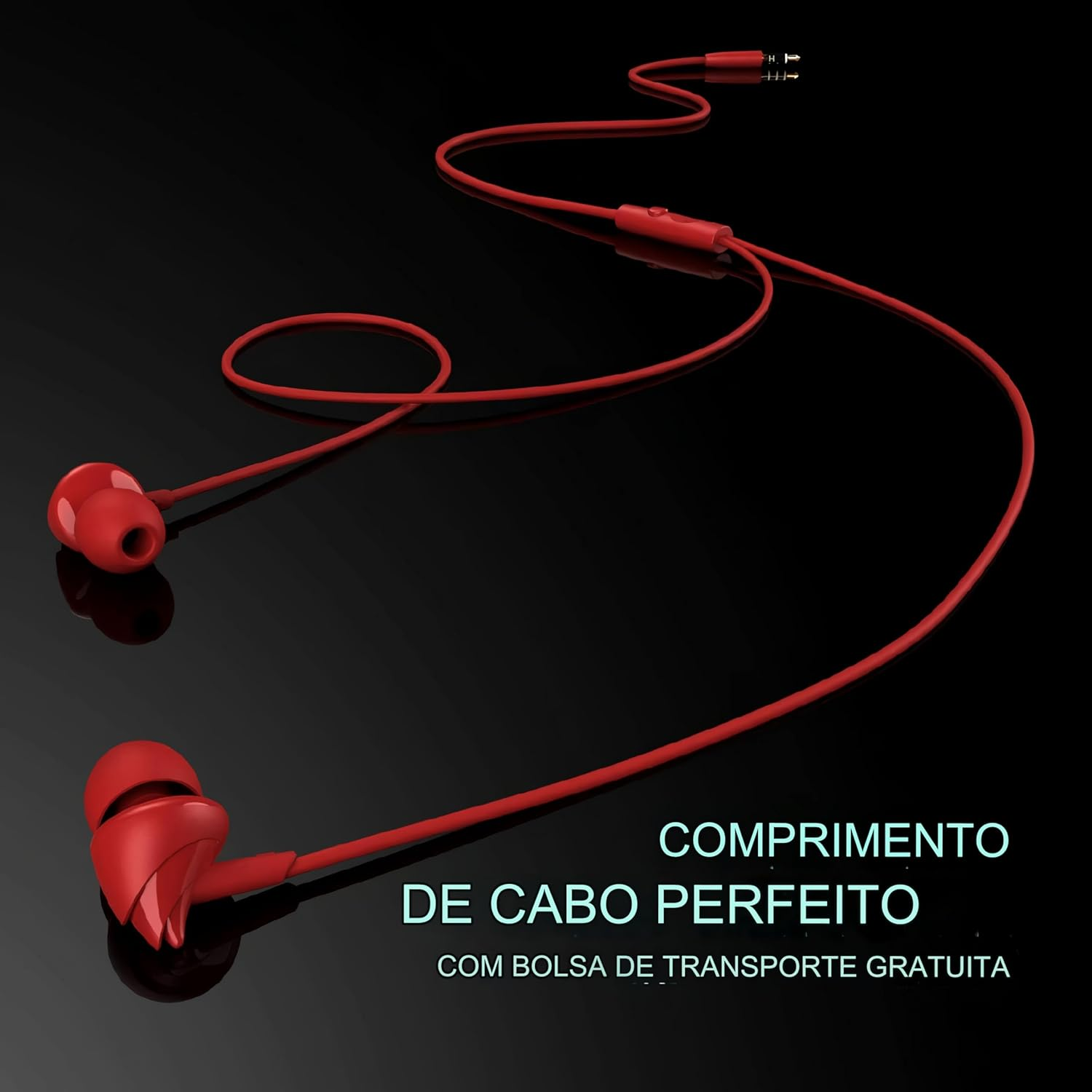 Boat Bassheads 100 In-Ear Headphones with Mic (Red) image number 3