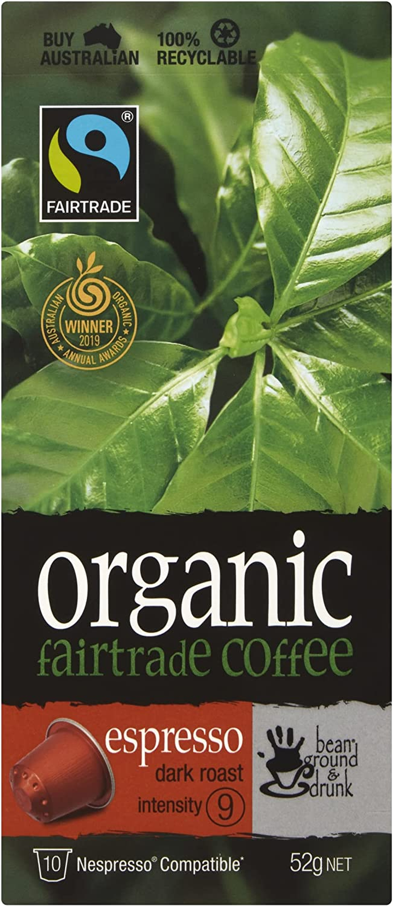 Bean Ground & Drunk Organic Fairtrade Espresso Coffee 10 Aluminium Capsules image number 3