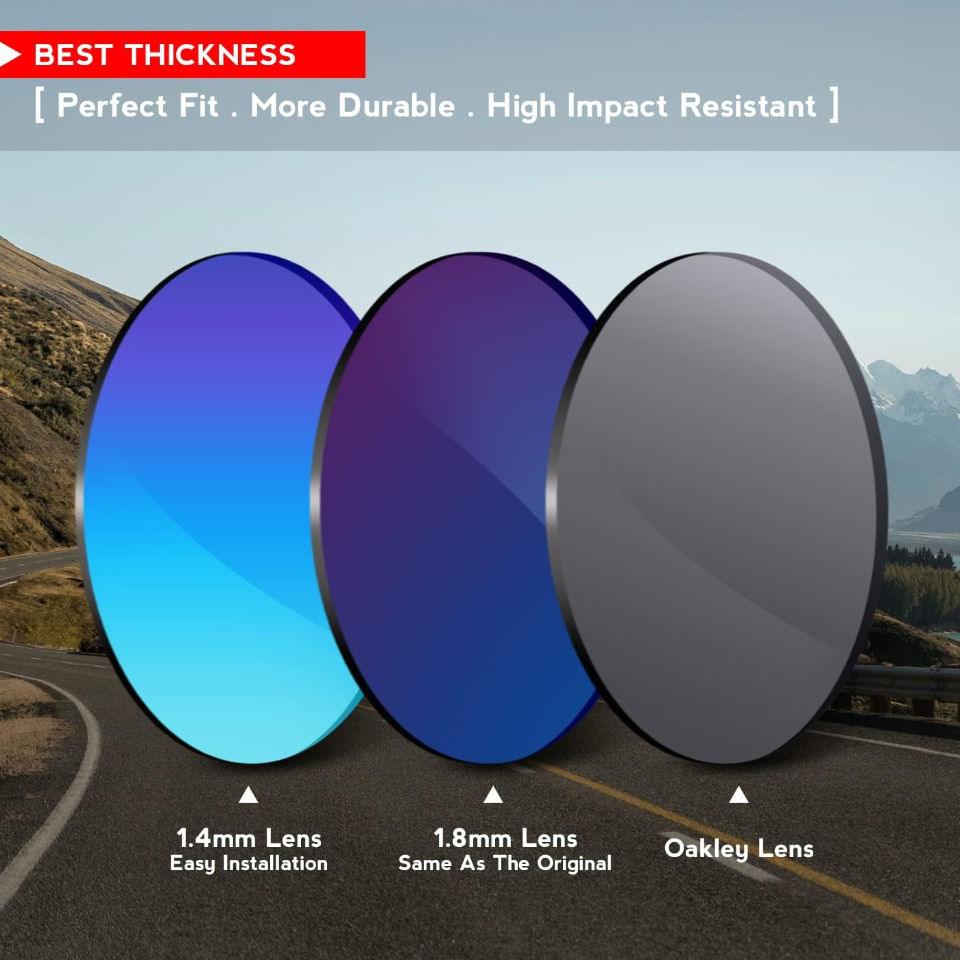 OOWLIT Replacement Lenses Compatible with Oakley Flak 2.0 XL Sunglass