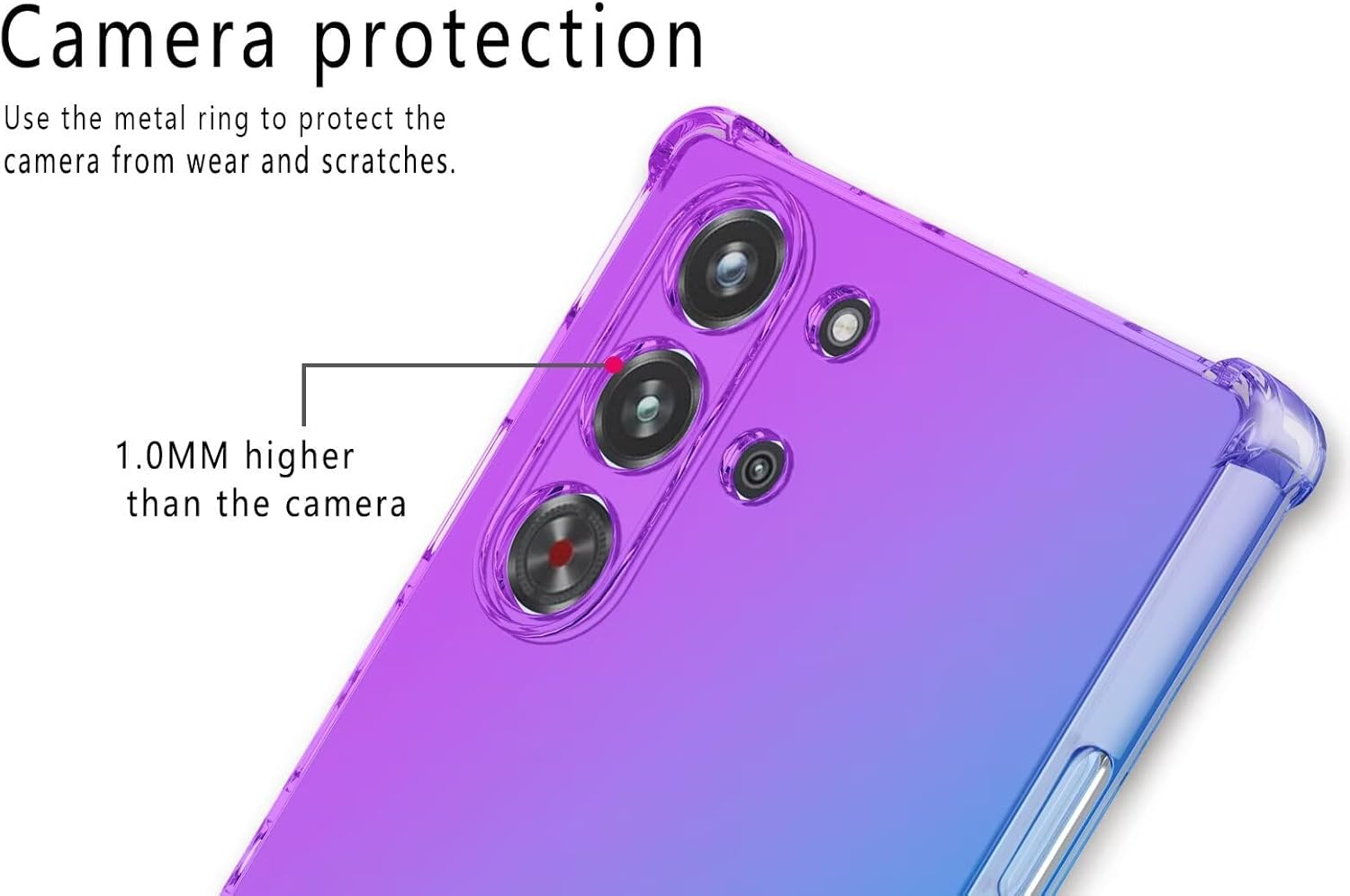 HONLEN Case for Smartphone, Compatible with Redmagic 10 Pro Case, (6.85 Inches) Transparent Gradient Design TPU Silicone Mobile Phone Case, Reinforced with Four Corners Cover Pink Green image number 2