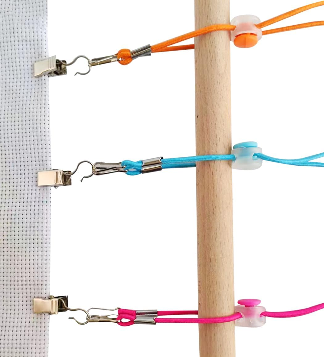 24Pcs Cross Stitch Side Clips, Cross-Stitch Fabric Holders, High Elasticity Embroidery Clamp, Adjustable Fastening Clip, XL240322