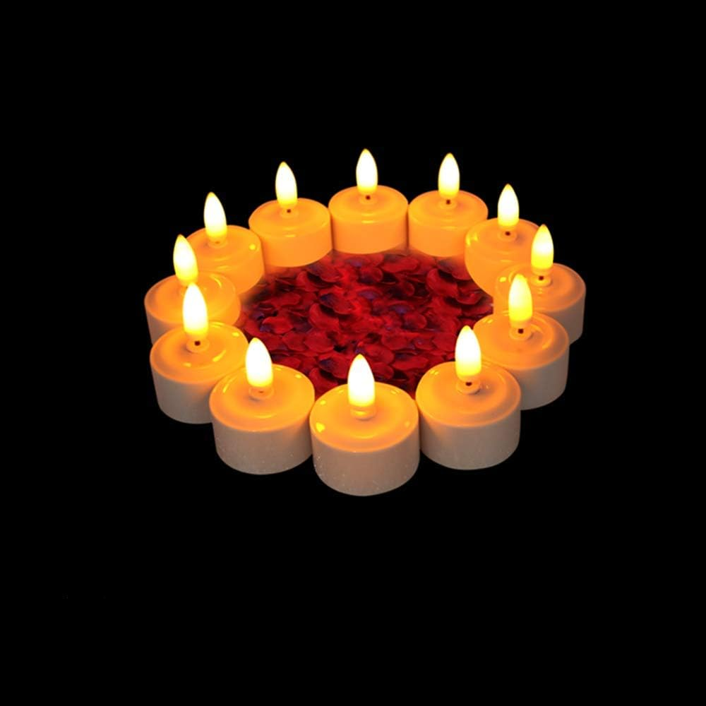 Rechargeable Flameless Tealight Battery Powered Candles with Charging Hub, 12Pcs LED Candle Set, Long Battery Life LED Candles for Weddings, Parties, Hotels, and Decorations image number 3