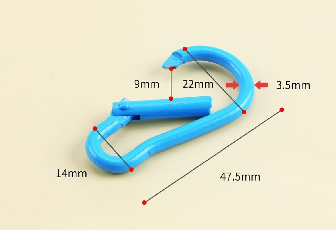 12 Pcs Small Carabiner Clip Snap Hook Black Quick Link Clip Keychain for Keychain, Ropes, Pet Chains, Hammock, Backpack, Swing image number 5