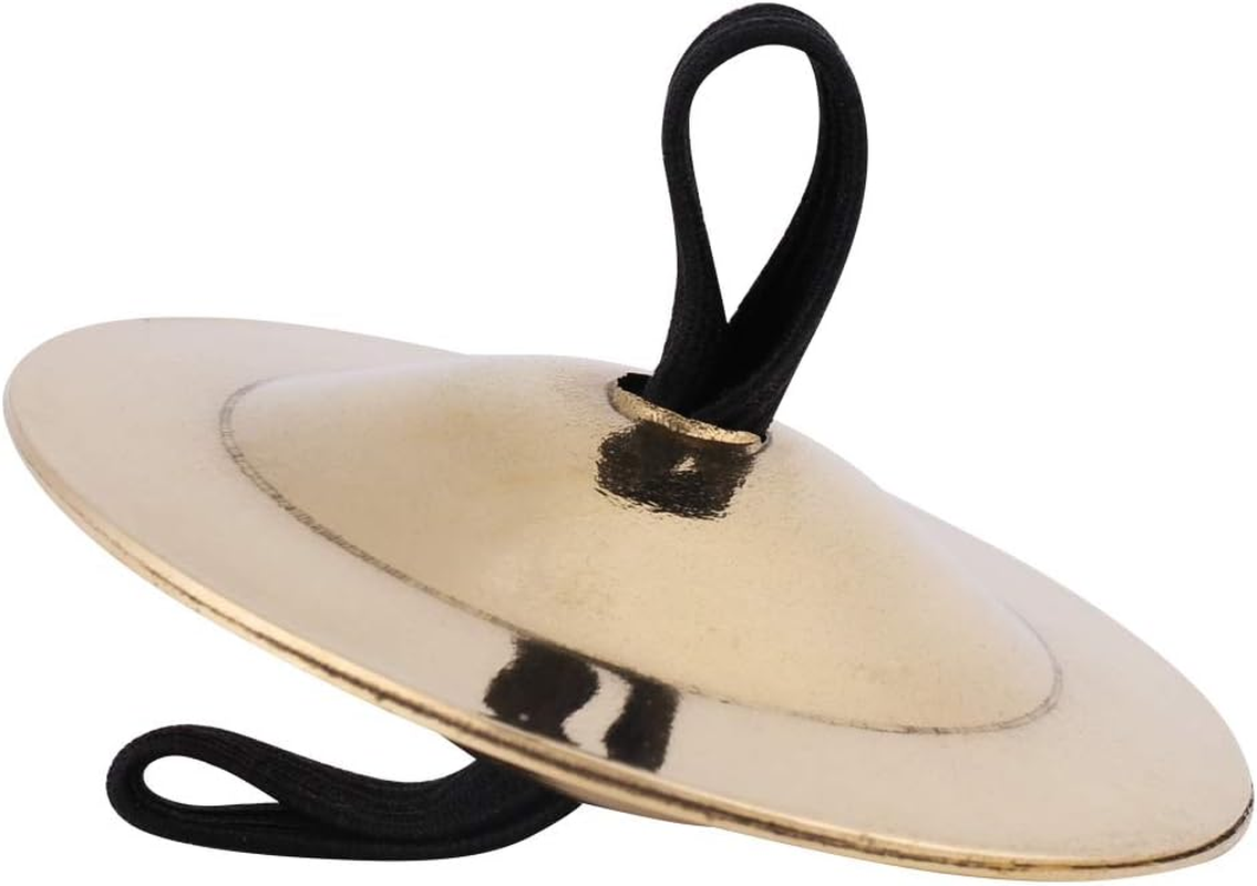 2Pcs Finger Cymbals, Belly Dancing Finger Cymbals Brass Finger Dance Zills Musical Instrument for Dancer Party, Single Hand Operation Only image number 4