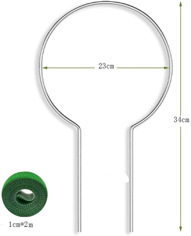 2PCS Small Trellis for Potted Plants, Circle Trellis with Plant Tape, Plant Climber Support for Climbing Plants Indoor Outdoor, Plant Trellis for Vines Flower Topiary Frames (Silvery) image number 2