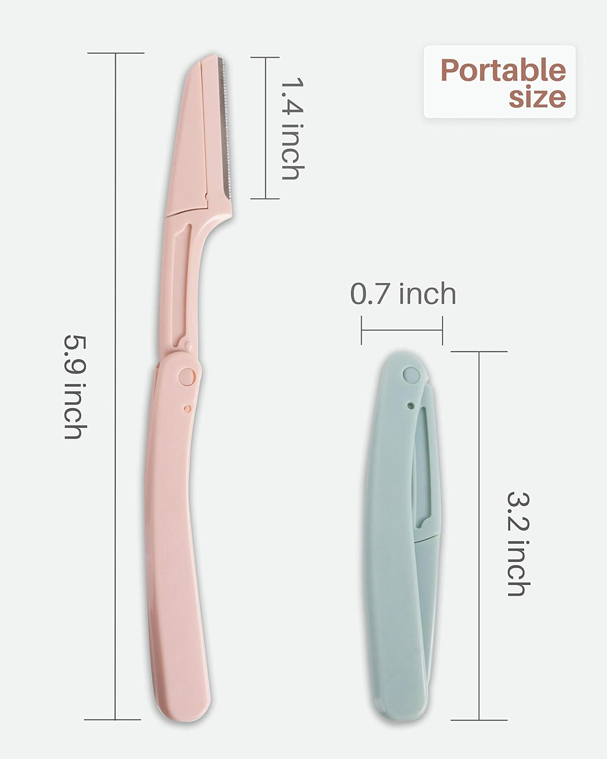 Eyebrow Razors for Women, 15 Pcs Safe Dermaplane Razor, Dermaplaning Tool for Face, Foldable Eyebrow Razor for Women and Men That Helps Smooth the Skin, 3 Colors image number 4