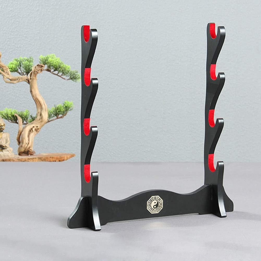 Fcyylight Sword Display Stand Wood Display Holder Support for All Sword-4 Tier image number 3