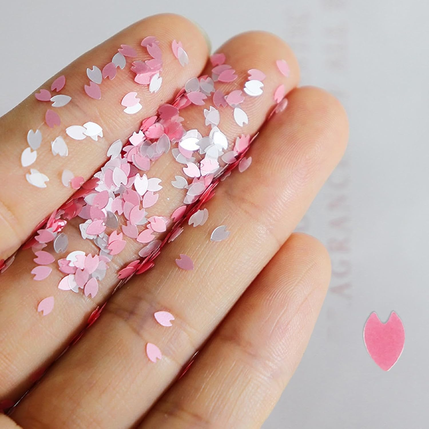 Flowers Nail Glitter | 6-Colors Cherry Blossoms Petals Sequins - Petals Glitter Flakes Set for Women Girls Summer Nail Decoration image number 3