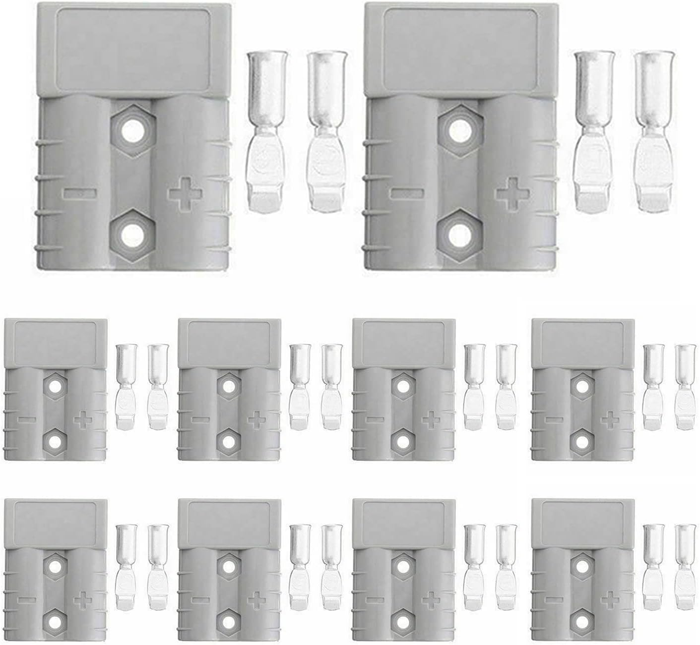 10Pcs Anderson Style Plug Connectors 50 AMP 12-24V 6AWG DC Power SP image number 4